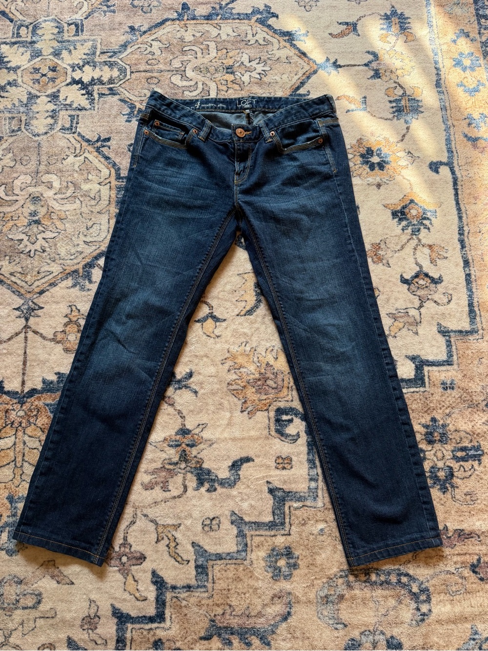 Ann Taylor LOFT Dark Indigo Modern Slim Jeans
